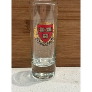 Harvard University Veritas College 2 Ounce Tall Shot Glass‎ Barware USA